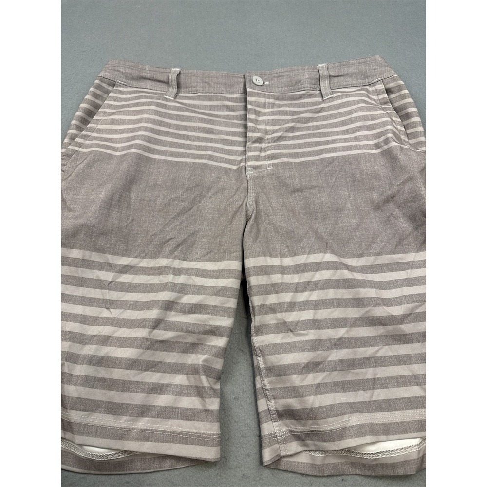 Hang Ten Men's Swim Pointer Shorts Surf Board shorts Trunks GRAY STRIPE Size 36